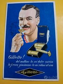 Cartolina Gillette, pubblicità 1924 circolata