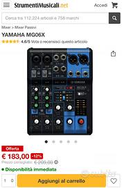 Mixer yamaha mg06x