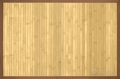 tappeto in legno bamboo naturale 180x120 cm.