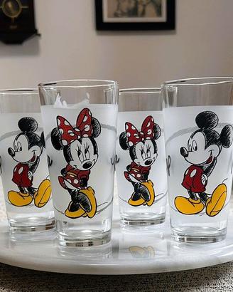 Lotto 4 Bicchieri Disney  Vintage