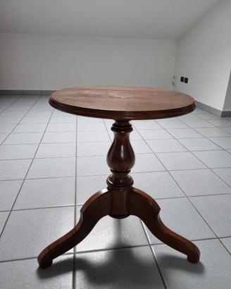 Tavolino rotondo in legno