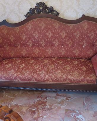 Divano fine '800 in noce (2)
