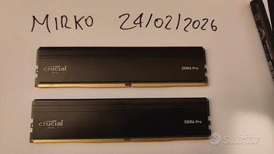 RAM ddr4 32gb Crucial Pro 3200mhz