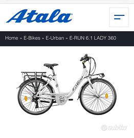 Bici Atala e-bike ebike Pedalata assistita nuova