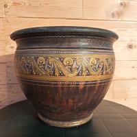 vaso in terracotta decorato