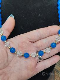 collana di perle in vetro anni 70