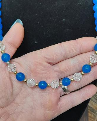 collana di perle in vetro anni 70