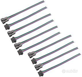 10 JST SM 5 Pin Maschio Femmina 20AWG 150mm LED