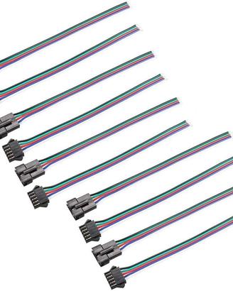 10 JST SM 5 Pin Maschio Femmina 20AWG 150mm LED