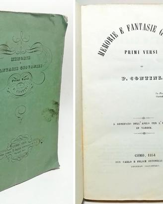 MEMORIE E FANTASIE GIOVANILI - CONTINI P. 1854
