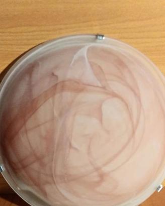 Plafoniera rotonda realizzata in vetro