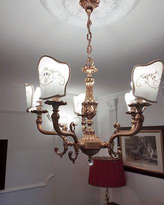 lampadario a 5 luci +2 applique  da due luci 