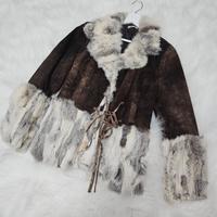 Giacca di Pelle e pelliccia Lapin