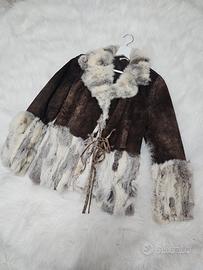 Giacca di Pelle e pelliccia Lapin