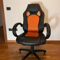 sedie gaming/ufficio arancioni e nere