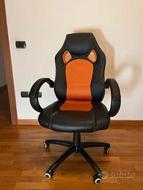 sedie gaming/ufficio arancioni e nere
