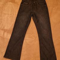 JEANS SCURI DA UOMO SVASATI A ZAMPA TG. 44