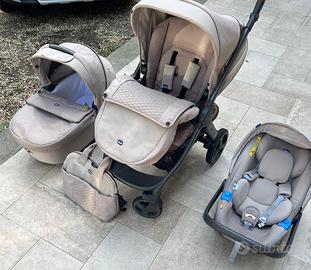 Trio Chicco Style Go Beige-Sabbia completo