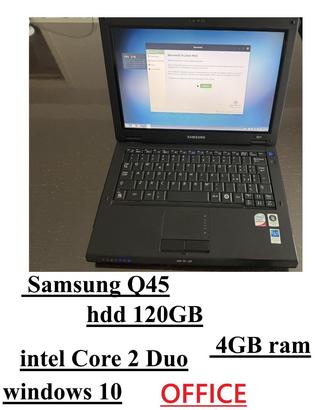 Notebook Samsung NP-Q45 hdd 120GB 4GB ram Core 2 D