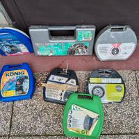 catene da neve, totale 7 scatole varie misure