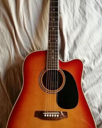 chitarra folk amplificata dreadnuth ASHTON D26EQ