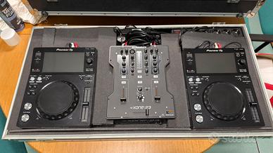 Consolle + Case Pioneer XDJ-700 + Mixer Xone23