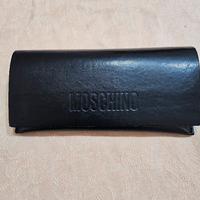 Custodia Occhiali MOSCHINO Originale - Pelle Nera 
