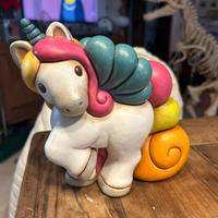 THUN UNICORNO GRANDE 18cm STATUA CERAMICA