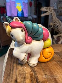 THUN UNICORNO GRANDE 18cm STATUA CERAMICA