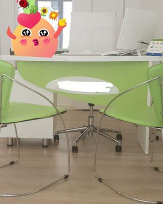 Scrivania a 3 cassetti + sedia con ruote