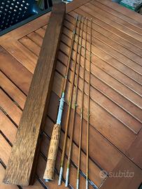 Canna da pesca vintage in refendu 