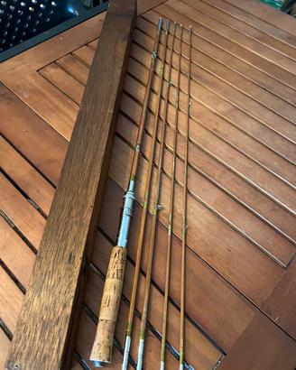 Canna da pesca vintage in refendu 