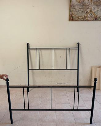 Letto 1 piazza e 1/2, in ferro battuto