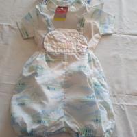 Pagliaccetto bimbo/a in cotone colori tenui.