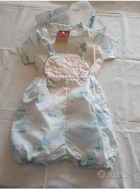 Pagliaccetto bimbo/a in cotone colori tenui.