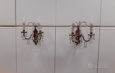 Applique in cristallo a goccia antiche