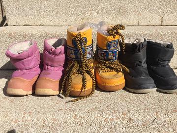 scarponcini dopo sci neve 24/25 bambino e bambina