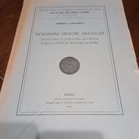 Iscrizioni Greche Arcaiche - Domenico Comparetti 