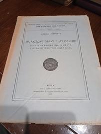 Iscrizioni Greche Arcaiche - Domenico Comparetti 