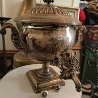 Samovar Urna da tè d’epoca con rubinetto steampunk