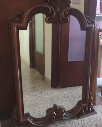 Specchiera vintage legno
