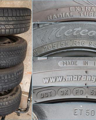 4 Cerchi con Gomme Marangoni 205 55 R16 INVERNALI