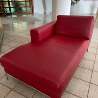 Poltrona chaise longue rosso bordeaux