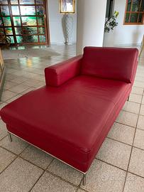 Poltrona chaise longue rosso bordeaux