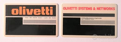 Coppia Badge Tessere Olivetti Quadro Dirigente