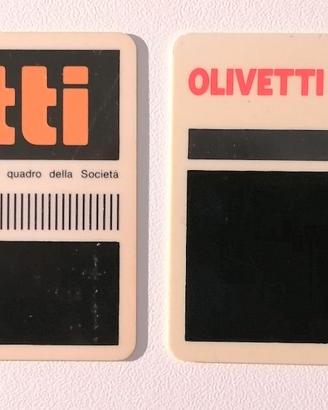 Coppia Badge Tessere Olivetti Quadro Dirigente