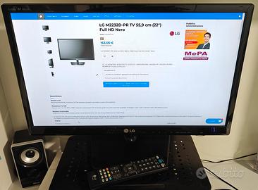 Monitor TV 22" LG M2232 full HD come Nuovo