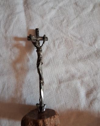 crocefisso in peltro 