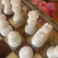 Scacchiera alabastro panna marrone