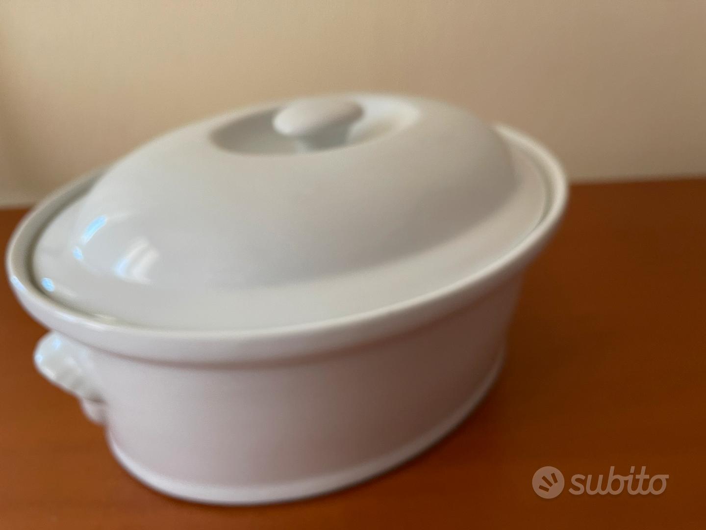 Zuppiera In Terracotta 4,5 Litri - Per Zuppe E Minestre, Design Rustico, Bordo Acciaio - Adatta Al Microonde